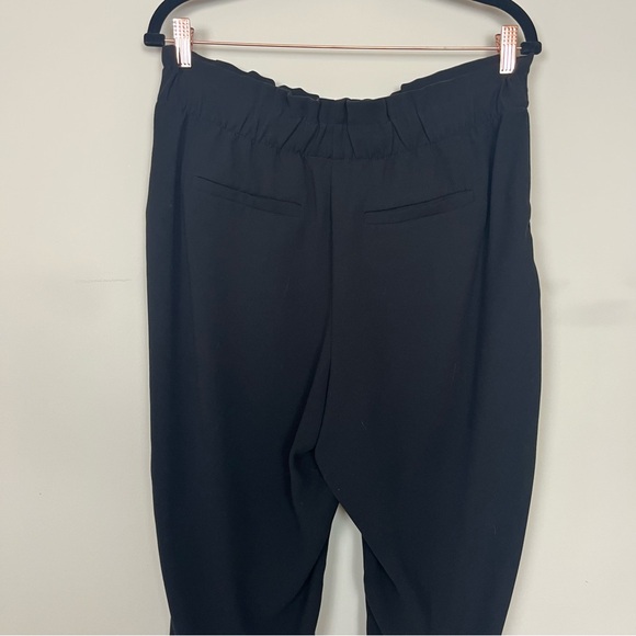 LOFT PULL ON ANKLE LENGTH PANTS TIE WAIST IN BLACK SIZE MEDIUM - Picture 10 of 13